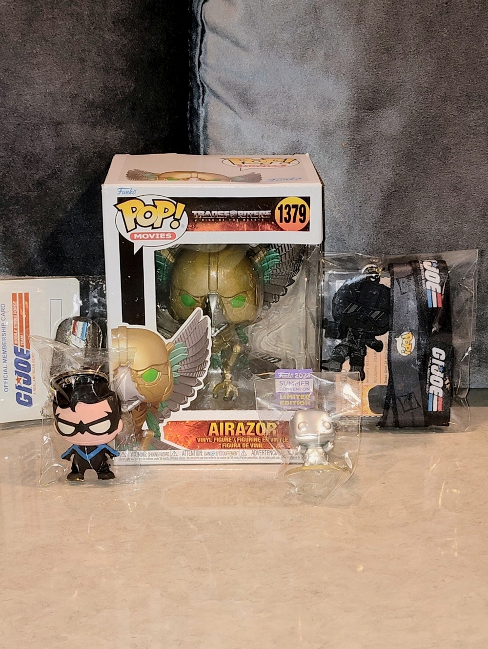 NEW FUNKO POP BUNDLE TRANSFORMERS AIRAZOR Gi-JOE LANYARD DC KEYCHAIN & POKÉMON